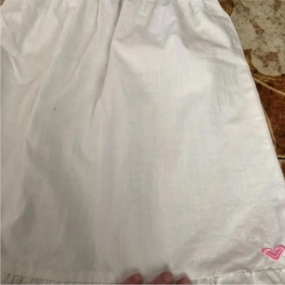 ROXY girls White Cotton dress size 8 Kids Embroidered Floral - Picture 7 of 7
